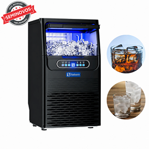 Máquina de Fabricar Gelo Industrial Profissional Automática Restaurante 40 Kg/Dia 220V Seminova