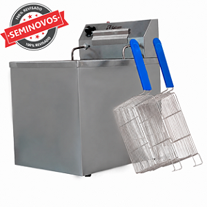 Fritadeira de Mesa Bancada Elétrica Industrial Profissional 15 Litros Zona Fria Óleo SFE15M Seminovo