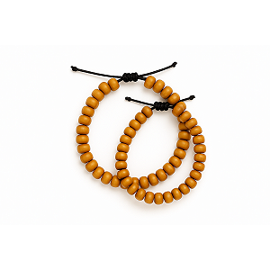 Kit 2 Pulseira de Madeira 8mm – Estilo Natural e Artesanal