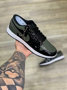 Tênis Air Jordan 1 Low Premium Preto Verde