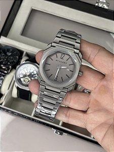 Relógio Bvlgari Premium Cinza