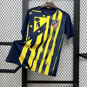 CAMISA DE TIME TAILANDESA ATLETICO DE MADRID AZUL 2025 MASCULINA