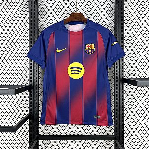 CAMISA BARCELONA LISTRADA 2025 MASCULINA TAILANDESA