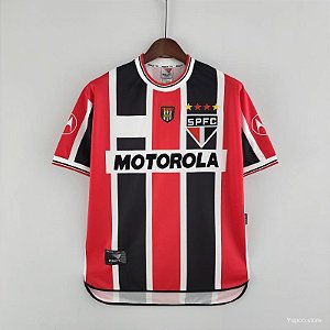 CAMISA RETRO SP BRANCA MOTOROLA 1999 LISTRADA MASCULINA