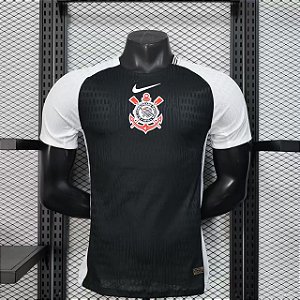 CAMISA VERSAO JOGADOR CORINTHIANS PRETA 2025 MASCULINA