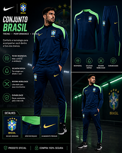 AGASALHO DE TREINO BRASIL AZUL MARINHO MASCULINO