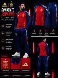 AGASALHO DE TREINO ESPANHA VERMELHO MASCULINO