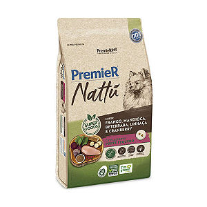 Ração Premier Pet Nattú Mandioca Cães Adultos Pequeno Porte
