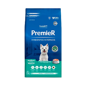 Ração Premier Pet Ambientes Internos Cães Adultos Frango e Salmão