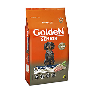 Ração Golden Formula Frango e Arroz Cães Sênior Mini Bits