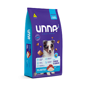 Ração Unna Cães Filhotes Carne e Arroz