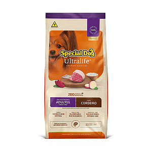 Ração Special Dog Ultralife Cordeiro e Arroz Cães Adultos Raças Pequenas