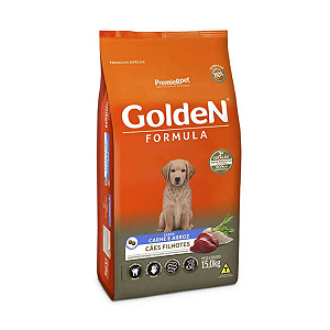 Ração Golden Formula Carne e Arroz Cães Filhotes 15kg