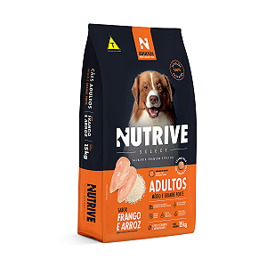 Ração Nutrive Select Cães Adultos Raças Médias e Grandes Frango e Arroz 15kg