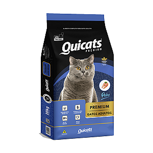 Ração Quicats Peixe Gatos Adultos