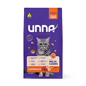 Ração Unna Gatos Castrados Mix de Carnes