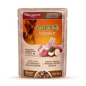 Ração Úmida Special Dog Sachê Cães Adultos Sabor Cordeiro ao Molho 100g