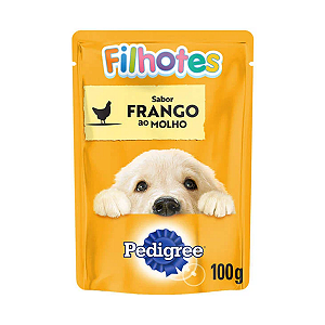 Ração Úmida Pedigree Sachê Frango ao Molho Cães Filhotes 100g