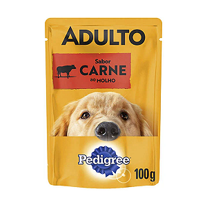 Ração Úmida Pedigree Sachê Carne ao Molho Cães Adultos 100g