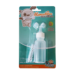 Mamadeira Savana para Filhotes com Bico Extra e Escova