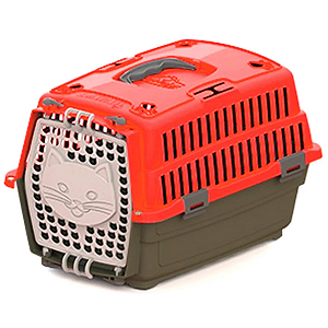 Caixa de Transporte Pet Injet Love Cat Vermelha Tam. Nº1