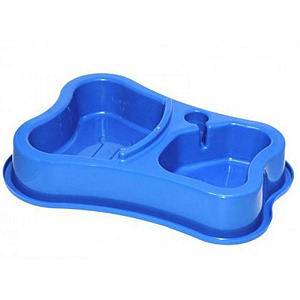 Comedouro Bebedouro Duplo Automático Still Pet Azul 700/400mL