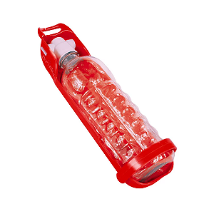 Bebedouro Portátil Plast Pet para Cães Vermelho 500 mL