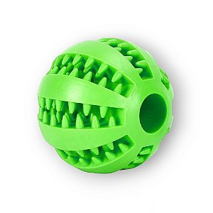 Brinquedo Bola Interativa Cães Porta Ração Petiscos Verde