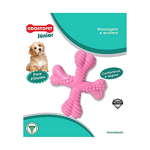 Brinquedo Odontopet Spinner Júnior Rosa para Cães Filhotes