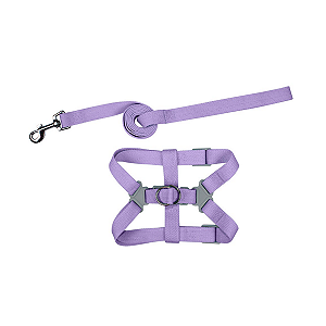 Guia com Peitoral Luxo Roxo 20mm x 1,20m