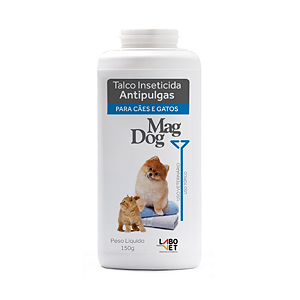 Talco Magdog Inseticida Antipulgas para Cães e Gatos 150g