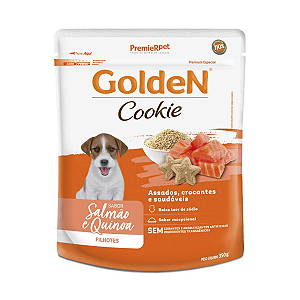 Biscoito Golden Cookie Cães Filhotes Salmão e Quinoa 350g