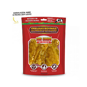 Petisco Orelha Bovina para Cães Dog Goods com Pasta de Frango Pacote C/ 4 Unidades
