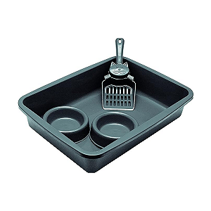 Kit de Bandeja Preta para Gatos