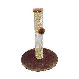 Arranhador Poste com Bola Marrom para Gatos