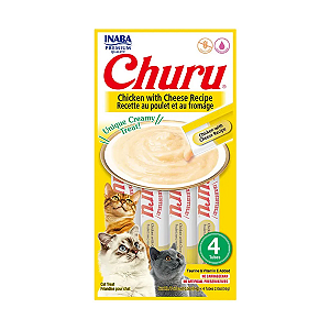 Purê Churu Galinha e Queijo para Gatos