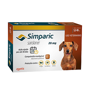 Simparic 20mg 5,1 a 10kg Antipulgas