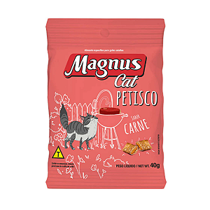 Magnus Cat Petisco Gatos Adultos Sabor Carne 40g