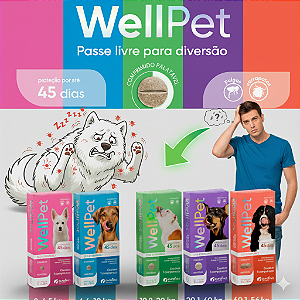 Antipulgas e Carrapatos Comprimido Mastigável WellPet para Cães
