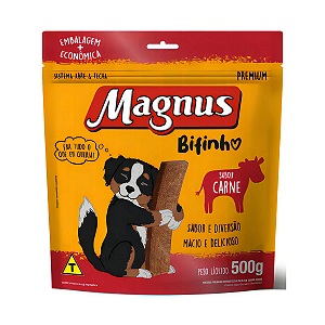 Bifinho Magnus Mastigáveis Sabor Carne Cães 500g