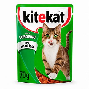 Ração Úmida Kitekat Sachê Cordeiro ao Molho Gatos 70g