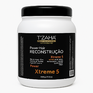 Máscara Reconstrutora Tzaha Xtreme 5 Power Hair 1kg | Força, Elasticidade e Reposição de Massa