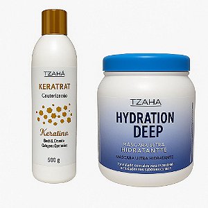 Tzaha Keratrat Resolve + Hidratação Profunda Deep Tratamento Fortalecimento e Reparação de Danos Capilares