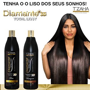 Alisamento Definitivo Escova Progressiva Diamante 3D Profissional Cabelo Liso Dos Seus Sonhos