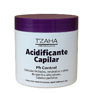 Tzaha Acidificante Capilar Mascara Creme Hidratante Equilibra o P.h do Cabelo Pós Química Fortalecimento e Recuperação