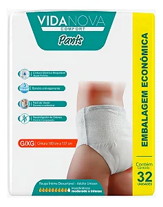 Fralda Vida Nova Pants Hiper G/Eg 32 Unidades