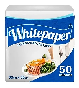 Guardanapo  30x30 White Pcte C/ 50 Unidades