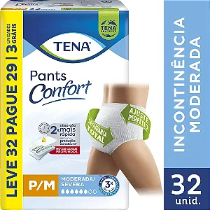Roupa Intima Tena Pants Confort P/M L32p29