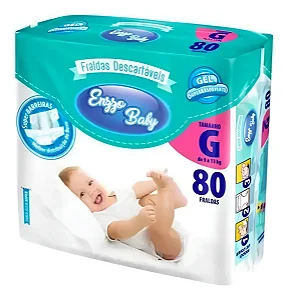 Fralda Infantil Enzzo Baby G Pcte 80 Unid.
