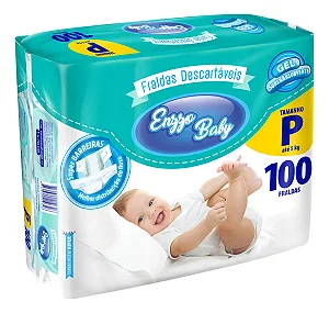 Fralda Infantil Enzzo Baby P Pcte 100 Unid